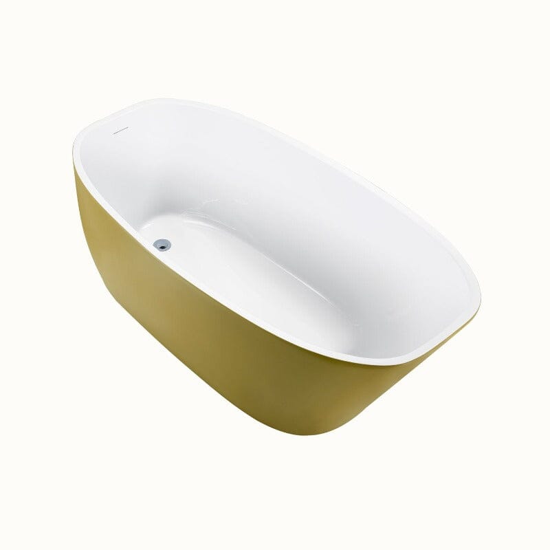 Mokleba 59&quot; Acrylic Egg Shape Free Standing Tub for Bathroom