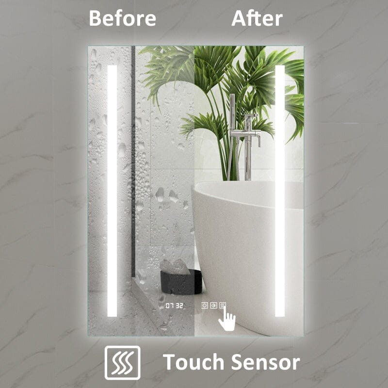 24 x 32 Inch LED Bathroom Mirror with Anti Fog Dimmable Touch Button