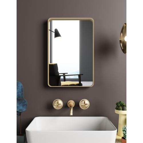 Giving Tree Metal Rectangles Wall Mirror