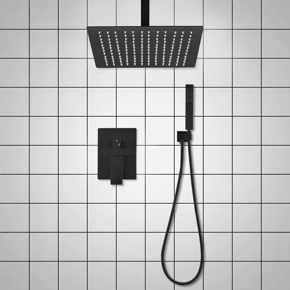 2-Spray Patterns with 1.8 GPM 16 in. Rainfall Shower Head Ceiling Mount Dual Shower Heads